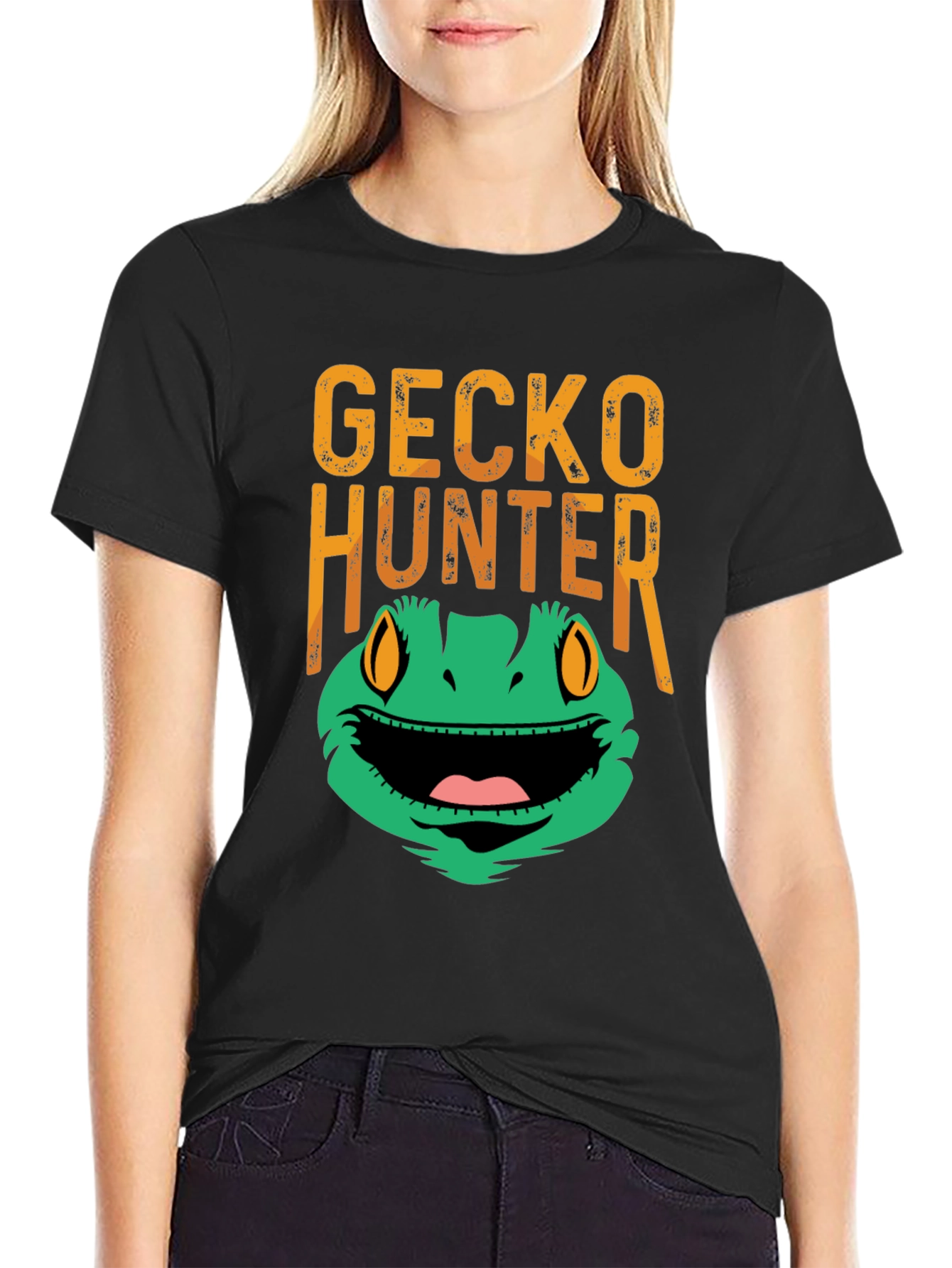 Gecko Hunter Funny Graphic Tee