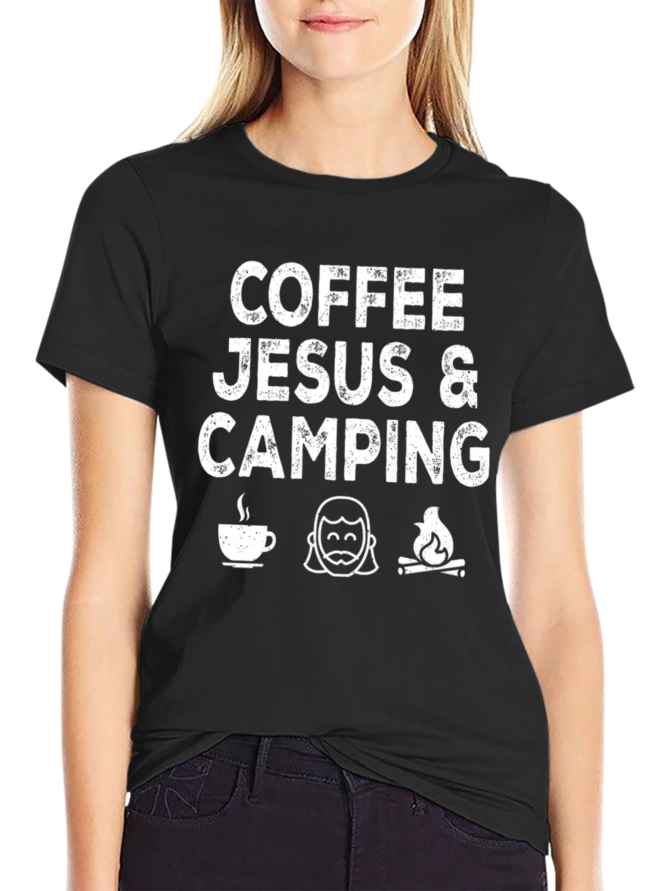 Coffee Jesus & Camping Graphic Tee