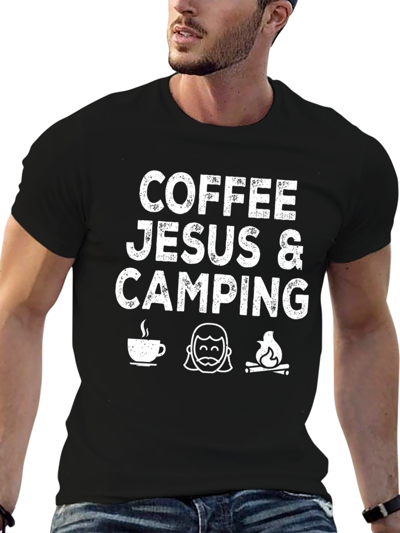 Coffee Jesus & Camping Graphic Tee
