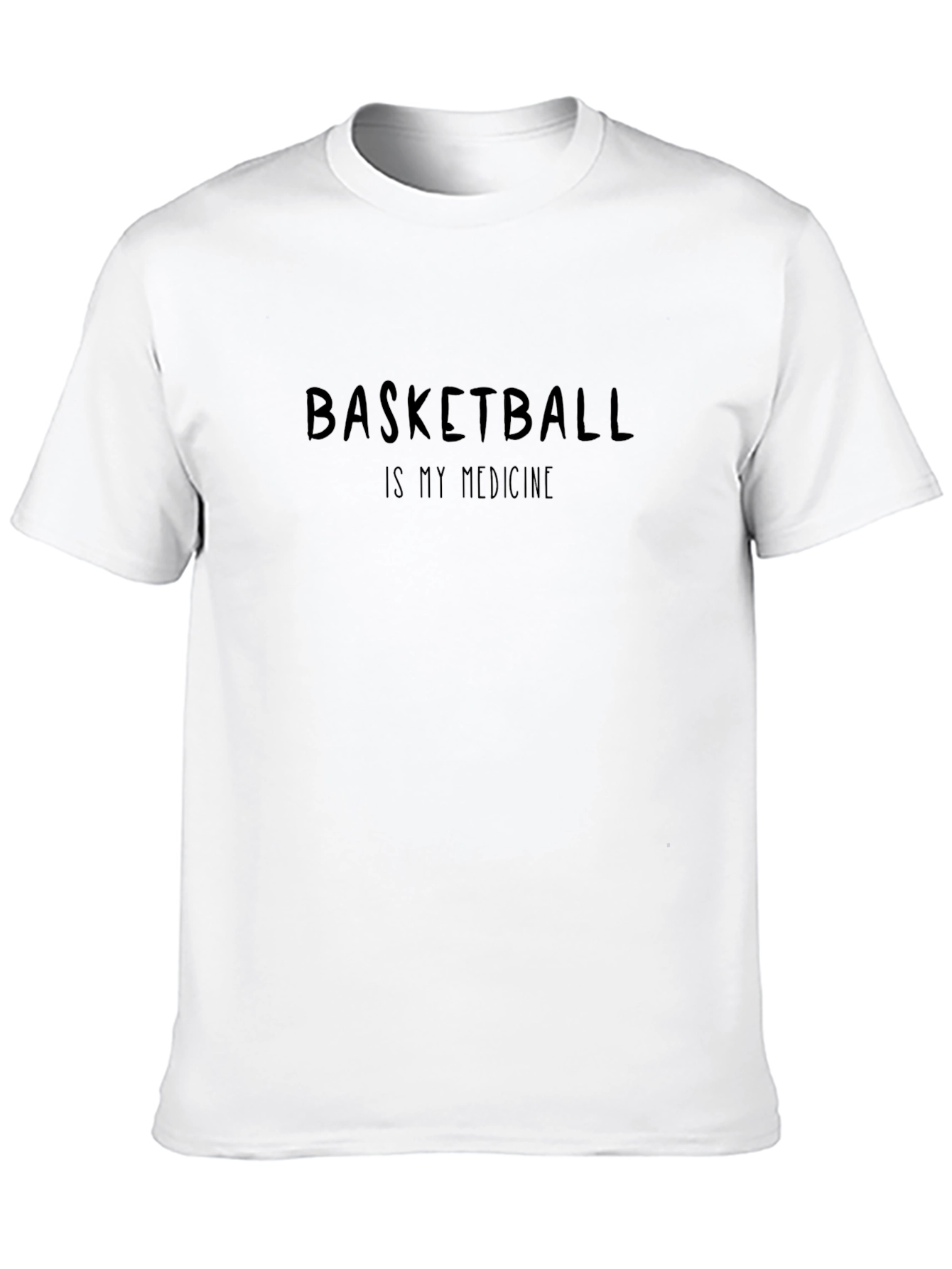 Basketball Is My Medicine Black Graphic T-Shirt