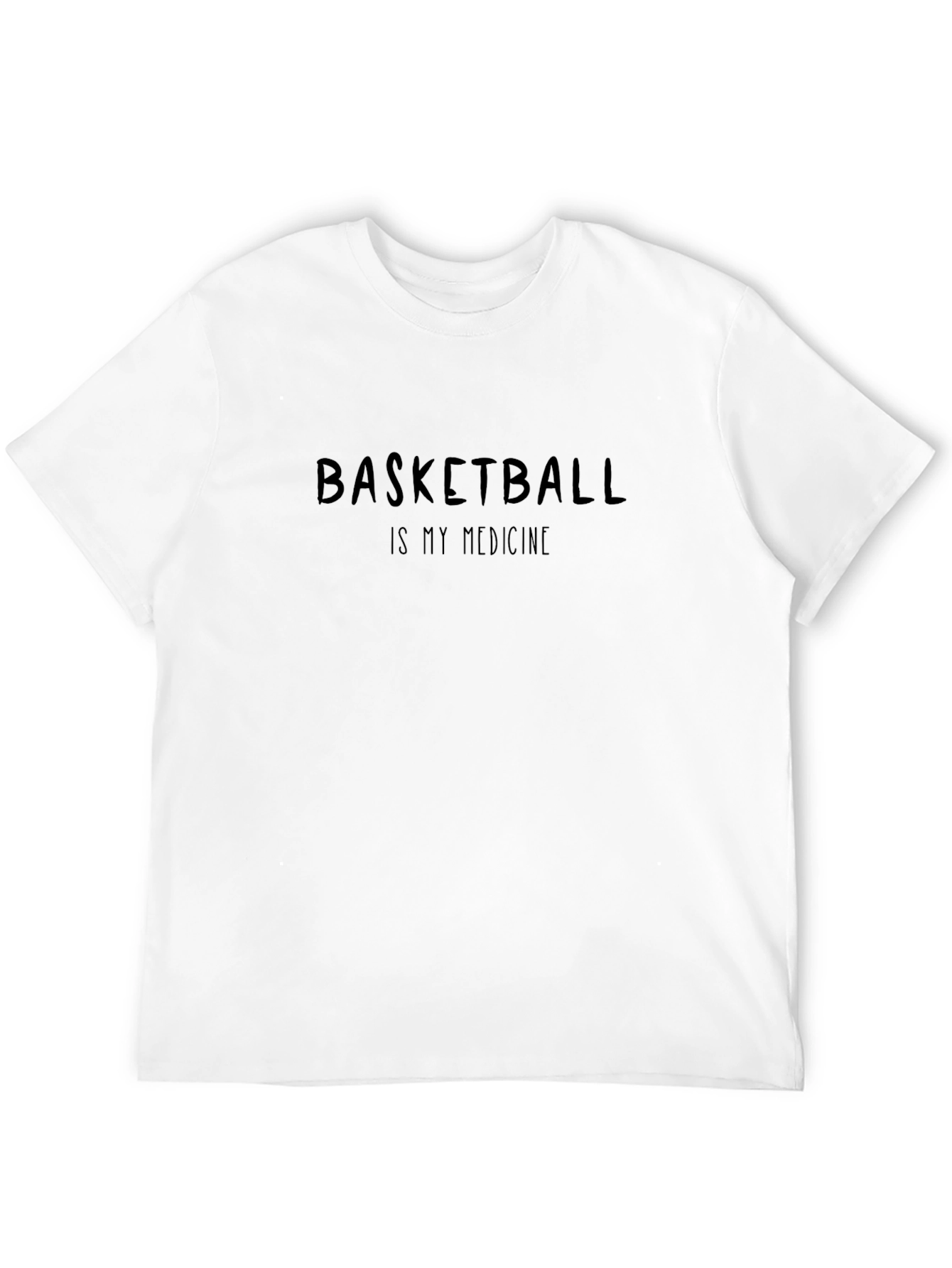 Basketball Is My Medicine Black Graphic T-Shirt