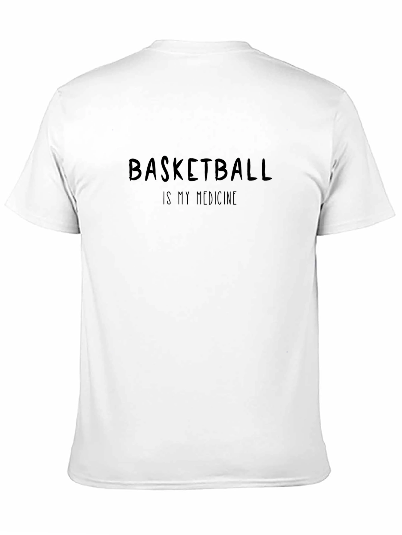 Basketball Is My Medicine Black Graphic T-Shirt