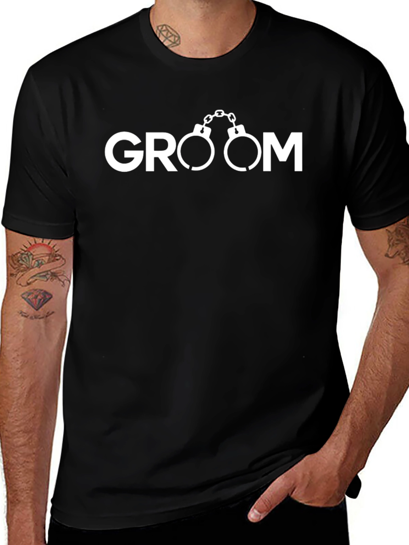 Groom Handcuff T-Shirt Bachelor Party