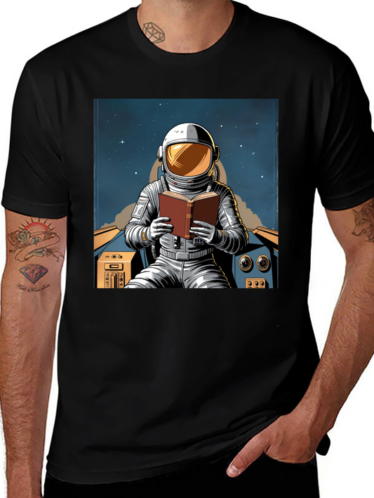 Astronaut Reading Book T-Shirt