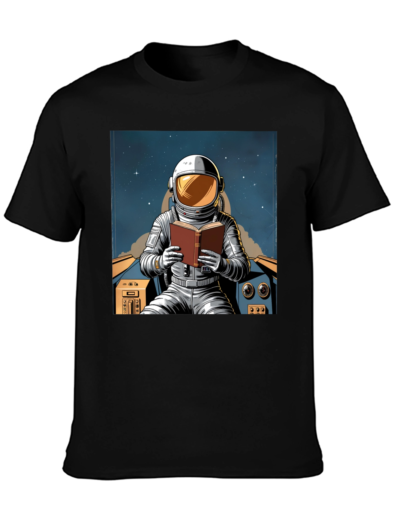 Astronaut Reading Book T-Shirt