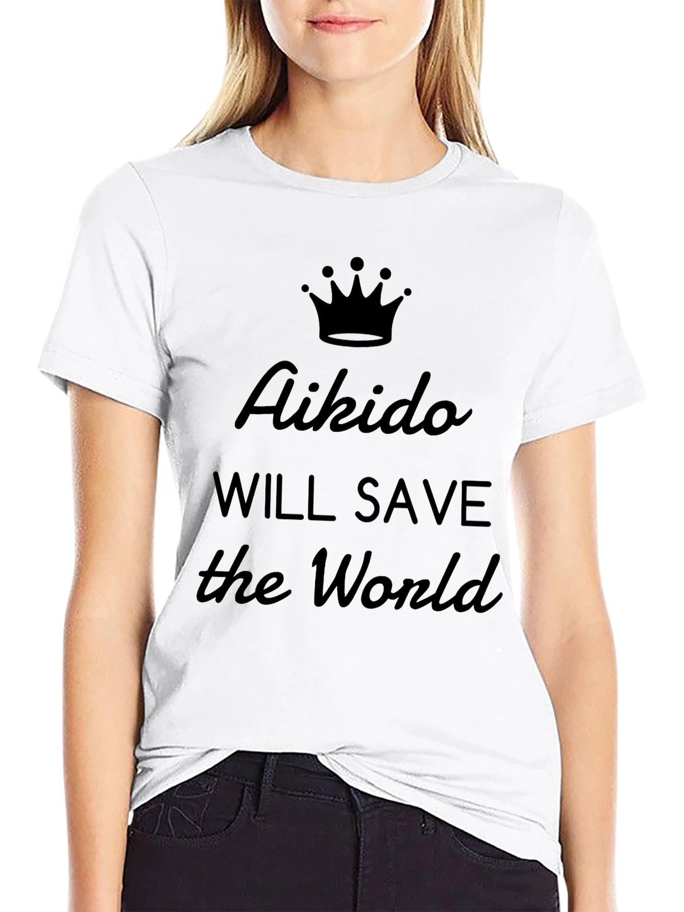 Aikido Will Save the World Black T-Shirt