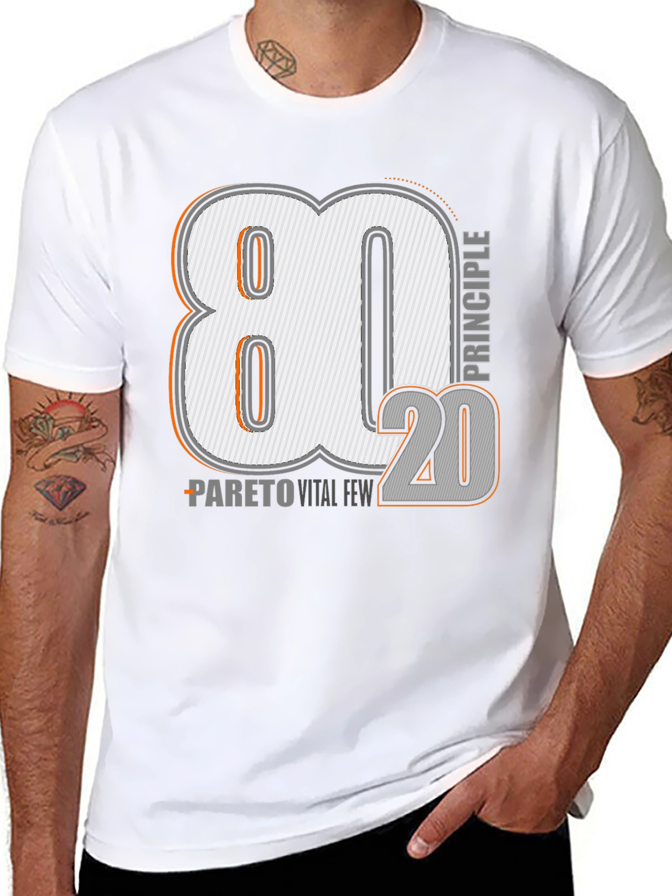 80/20 Pareto Principle Graphic T-Shirt