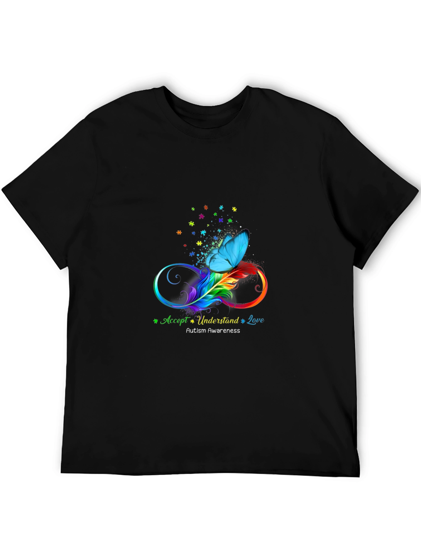 Autism Awareness T-Shirt Accept Understand Love Butterfly
