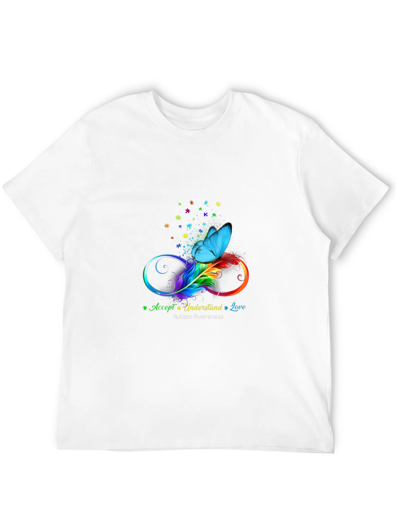 Autism Awareness T-Shirt Accept Understand Love Butterfly