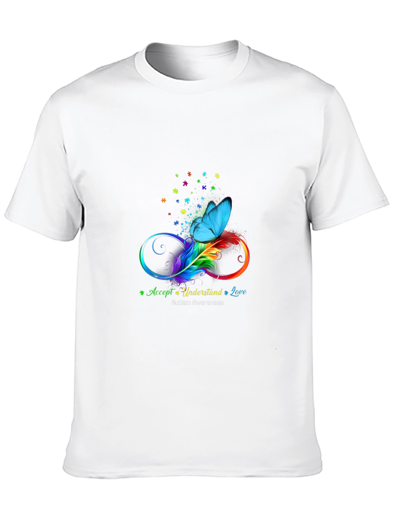 Autism Awareness T-Shirt Accept Understand Love Butterfly