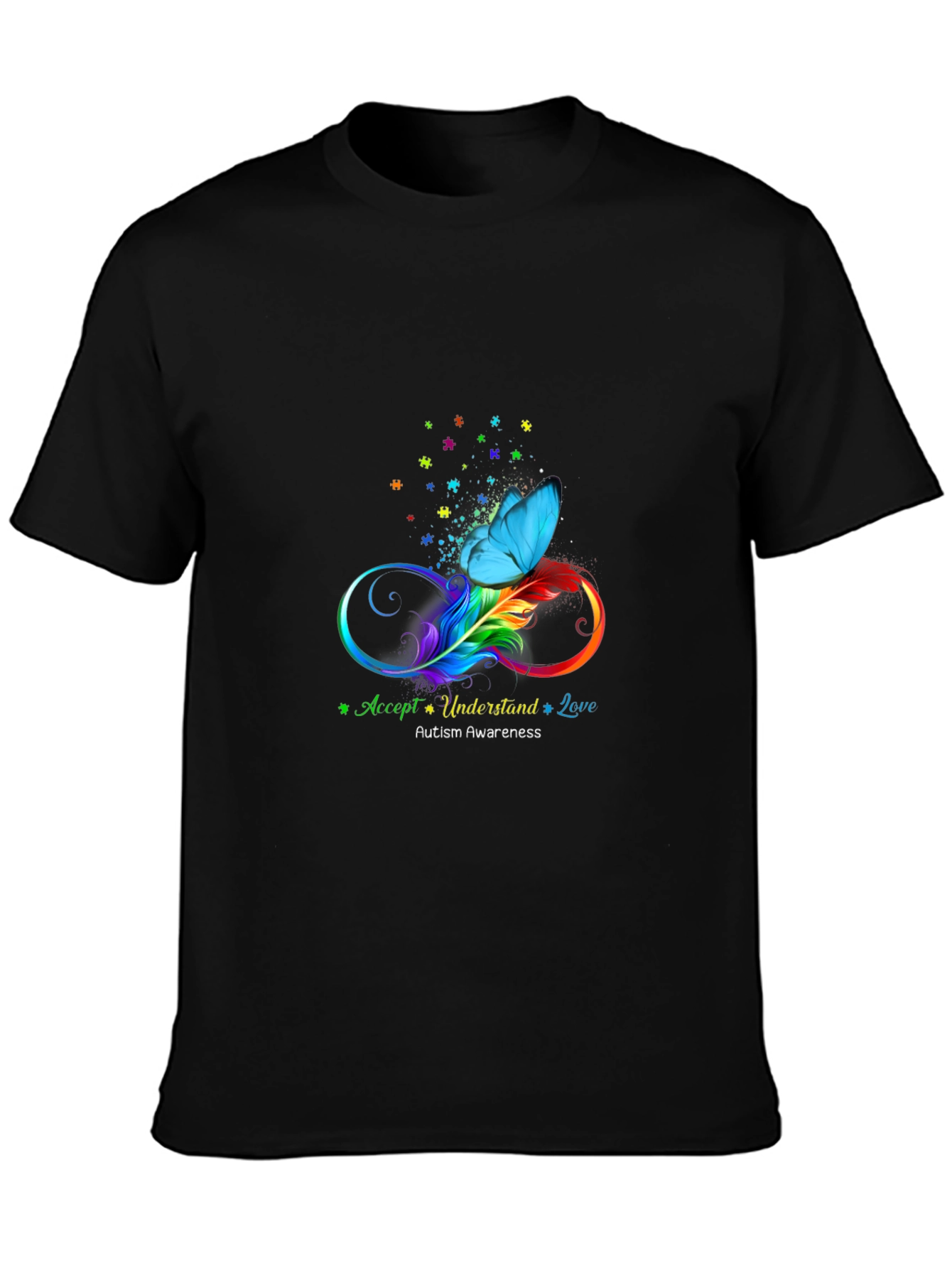 Autism Awareness T-Shirt Accept Understand Love Butterfly