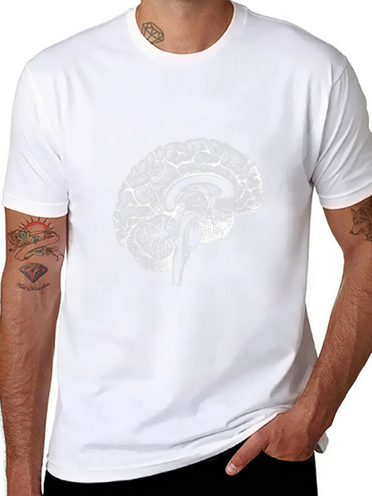 Anatomical Brain Graphic Tee - Black