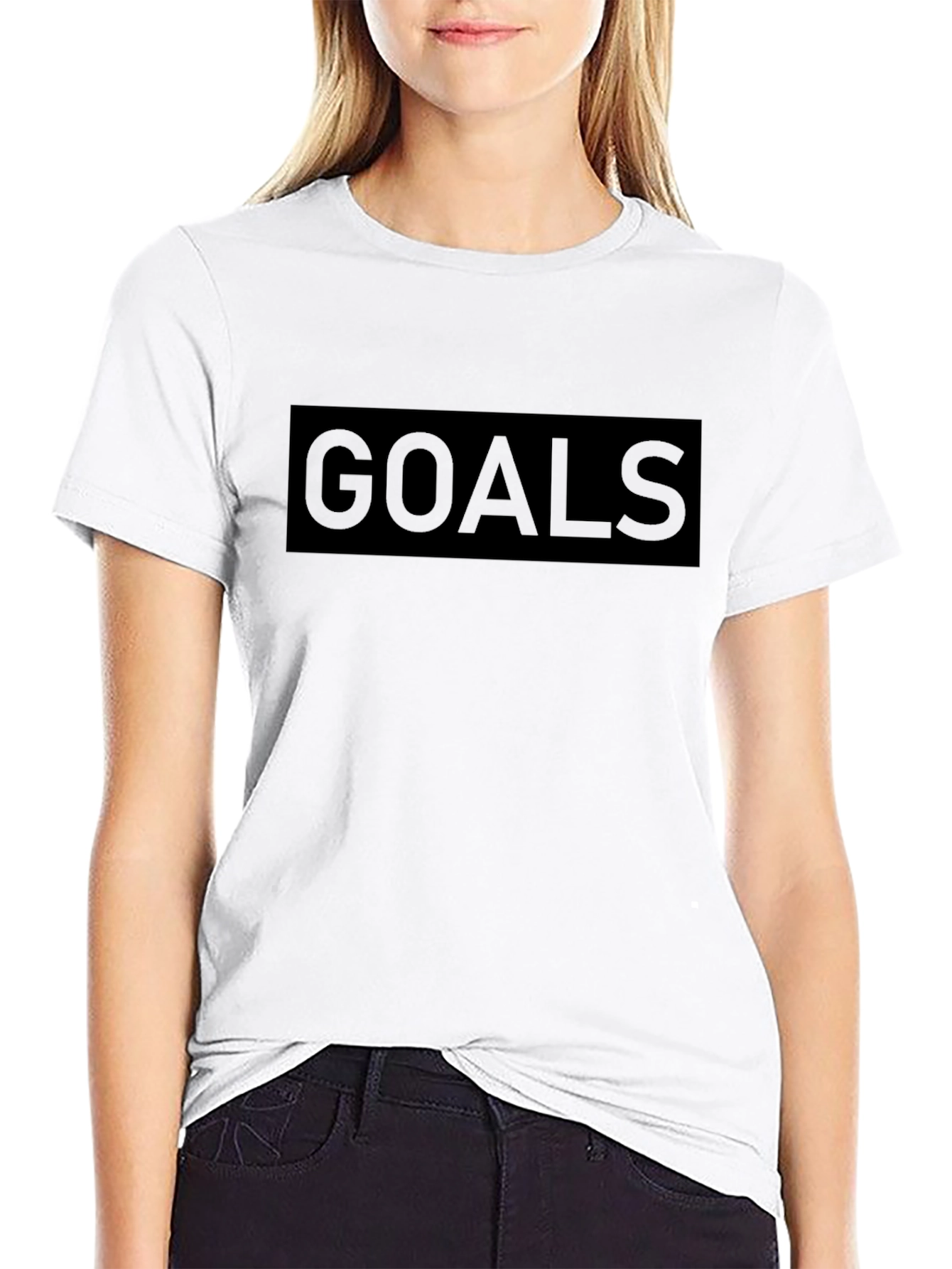 Goals Black Graphic Tee Shirt