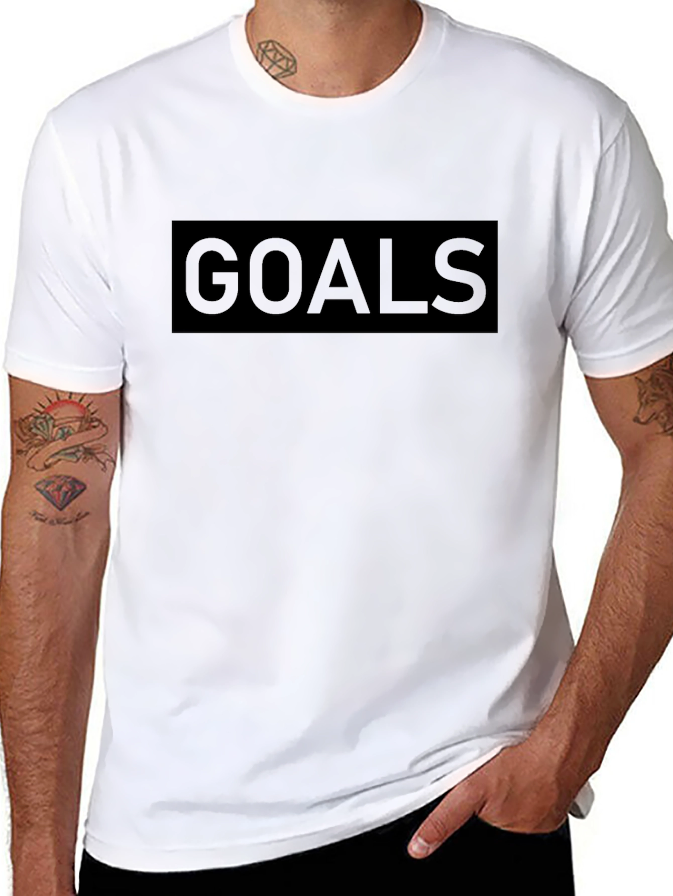 Goals Black Graphic Tee Shirt