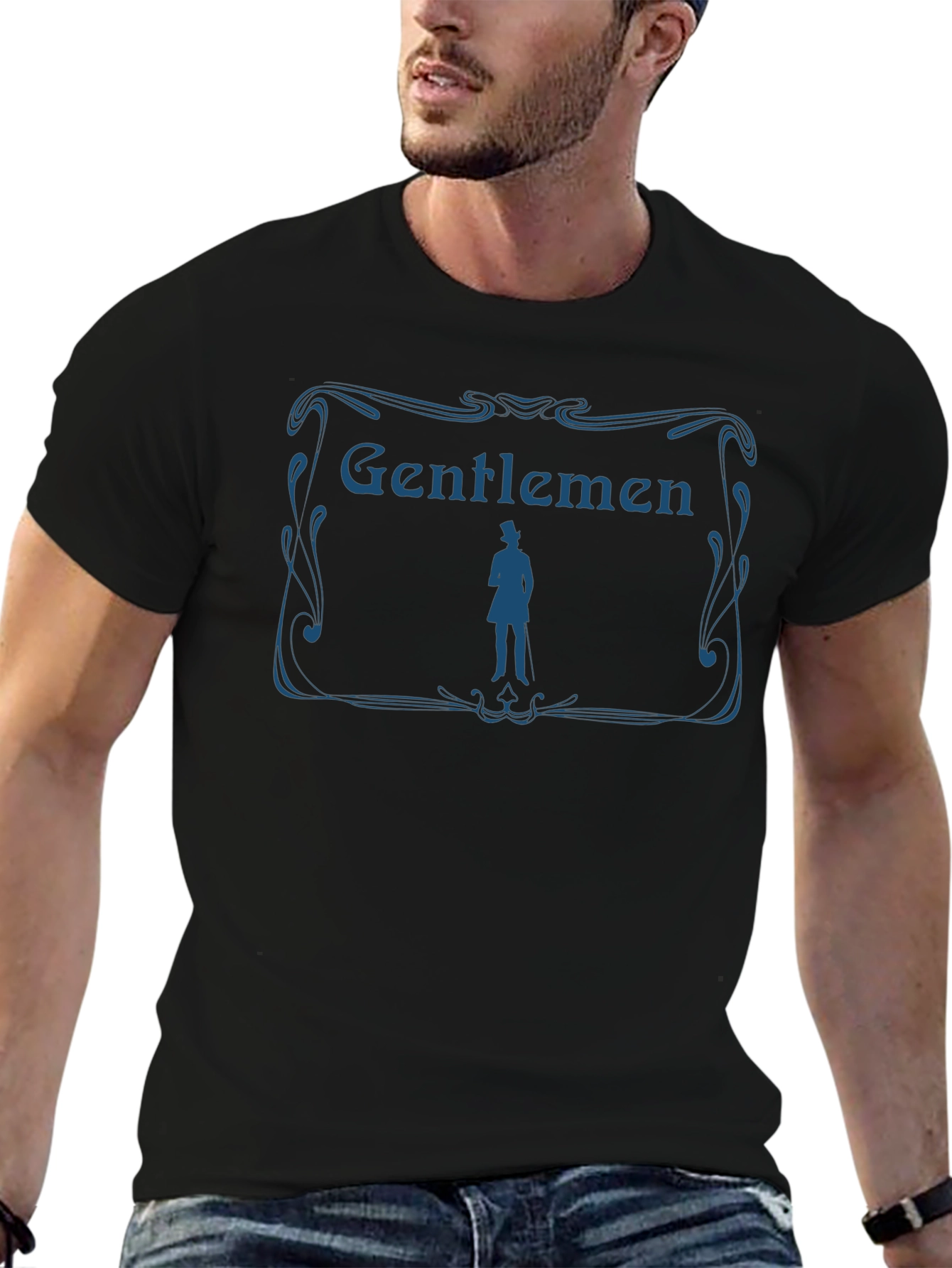 Gentlemen Graphic Print Crew Neck T-Shirt