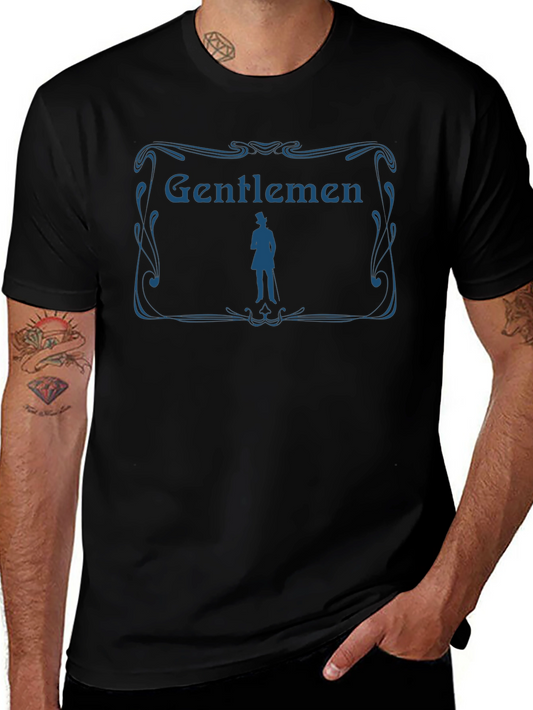 Gentlemen Graphic Print Crew Neck T-Shirt