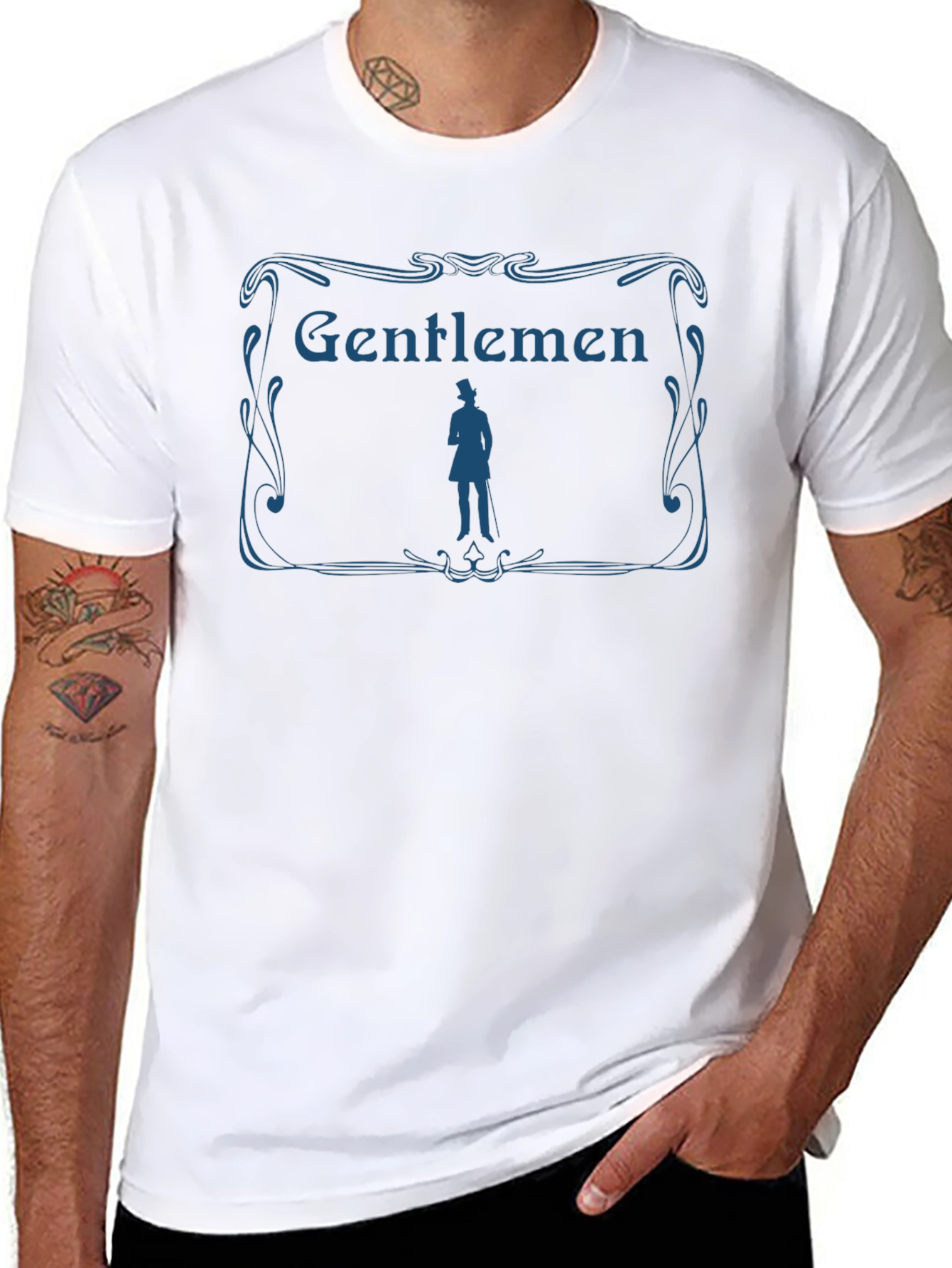 Gentlemen Graphic Print Crew Neck T-Shirt