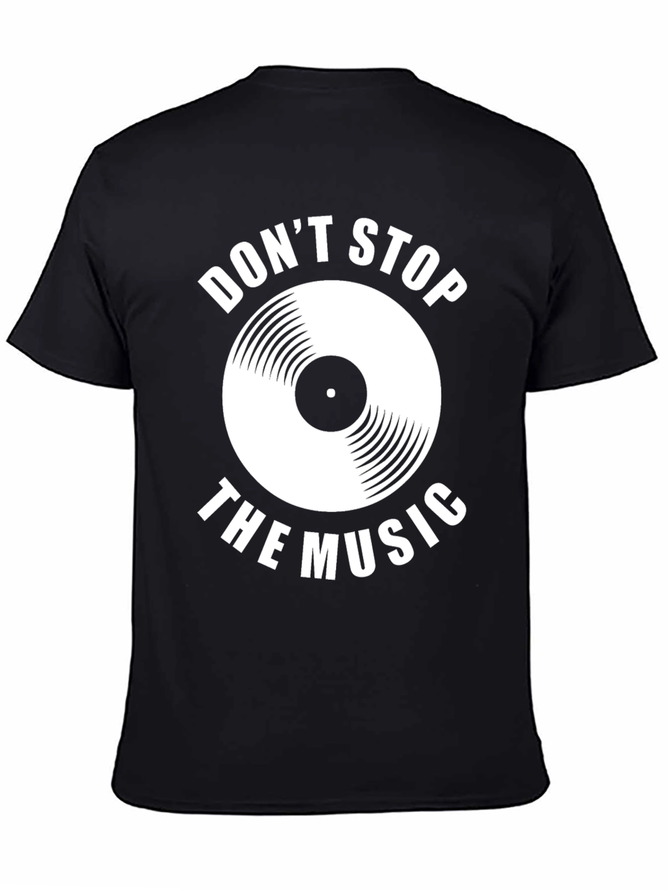 Dont Stop the Music Graphic Tee - Black