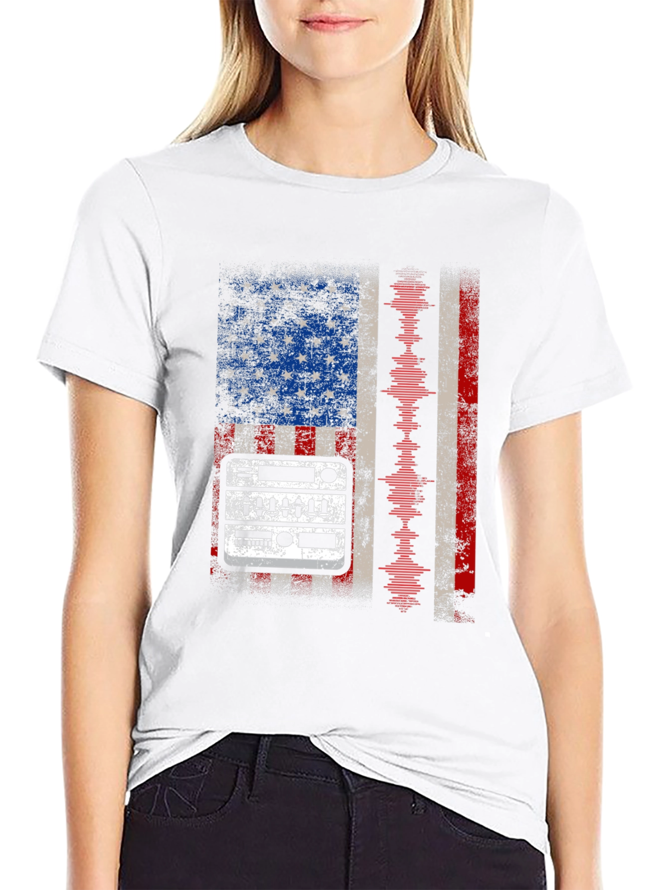 American Flag DJ Mixer T-Shirt