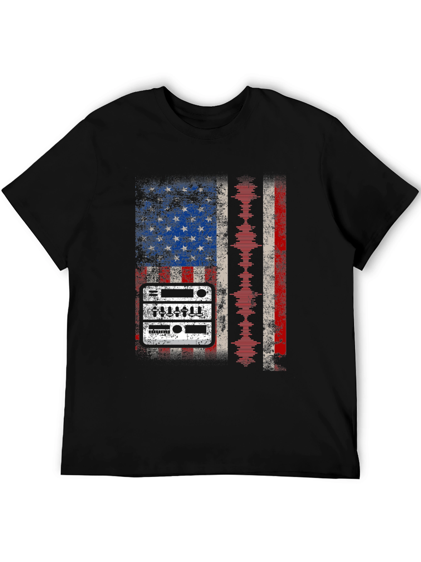 American Flag DJ Mixer T-Shirt