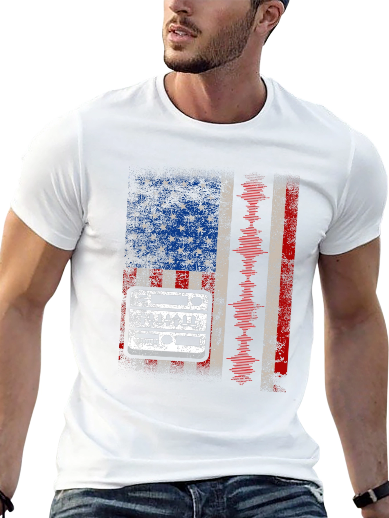 American Flag DJ Mixer T-Shirt