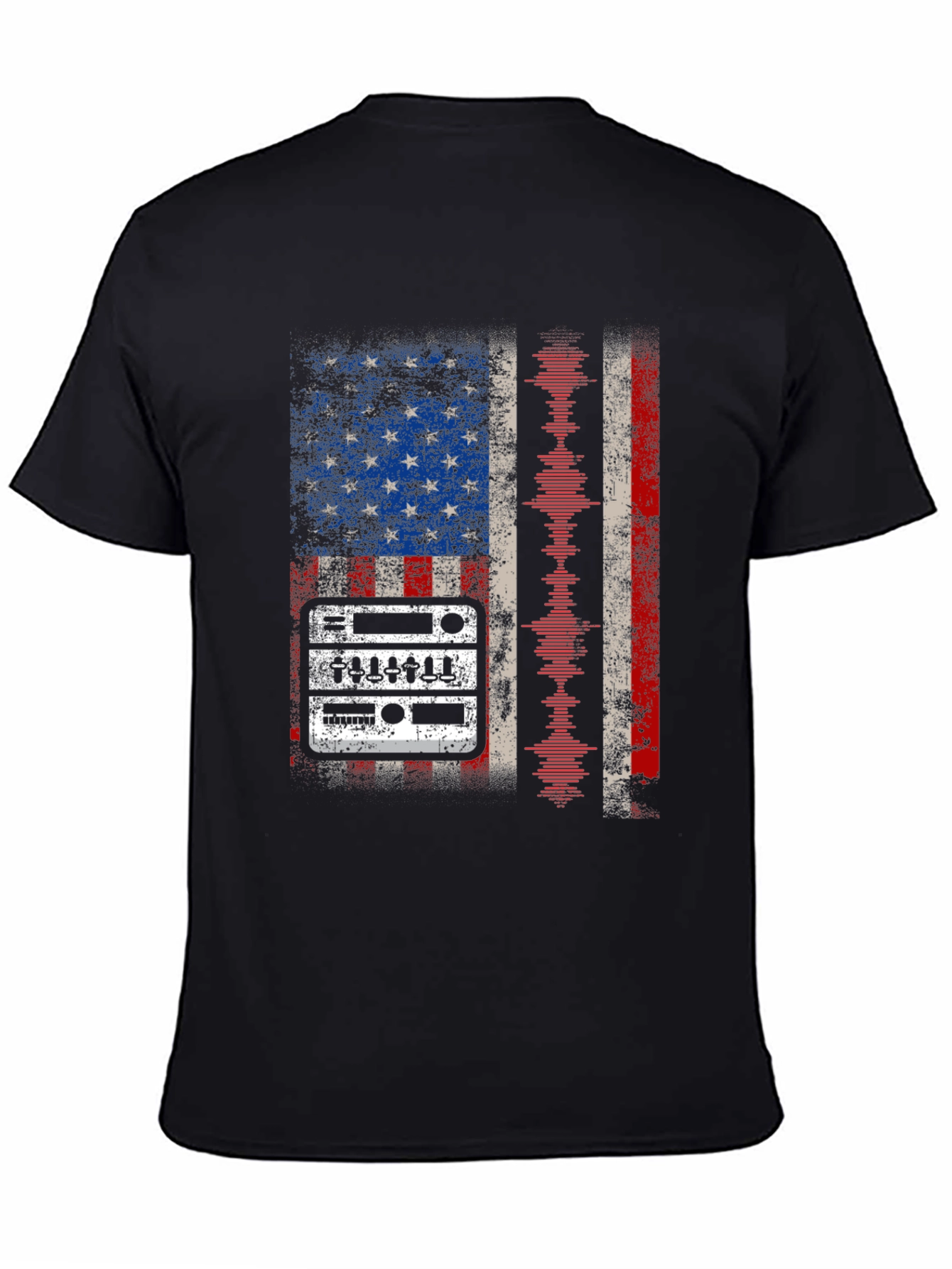 American Flag DJ Mixer T-Shirt