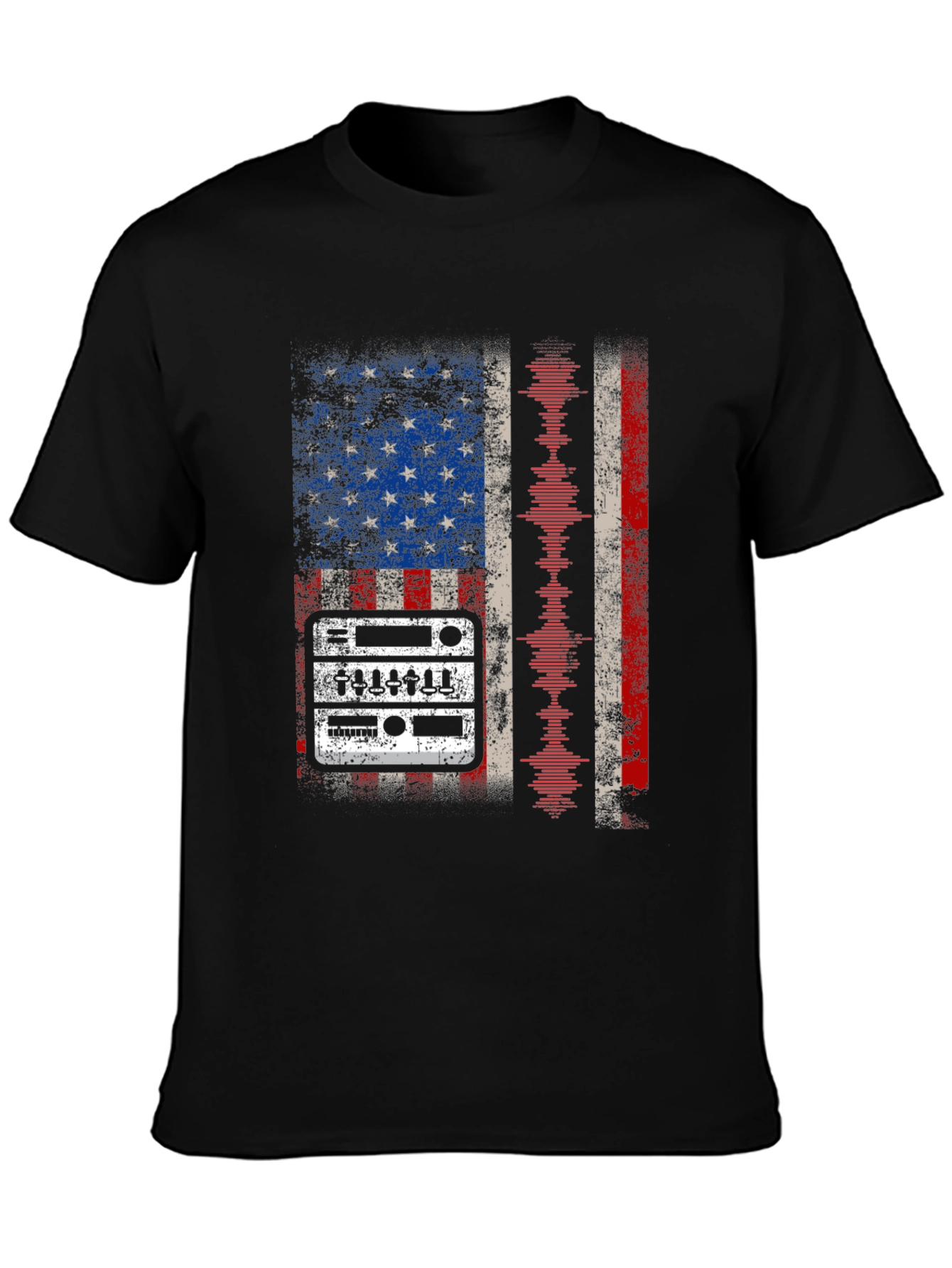 American Flag DJ Mixer T-Shirt