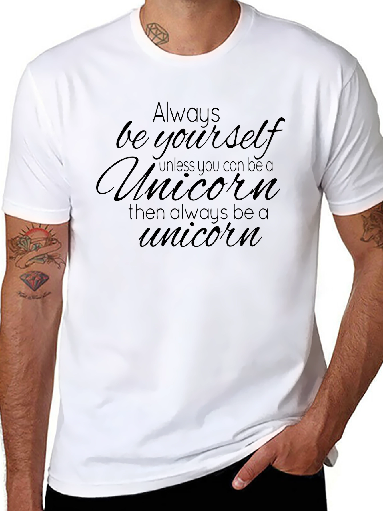 Always Be a Unicorn Black T-Shirt