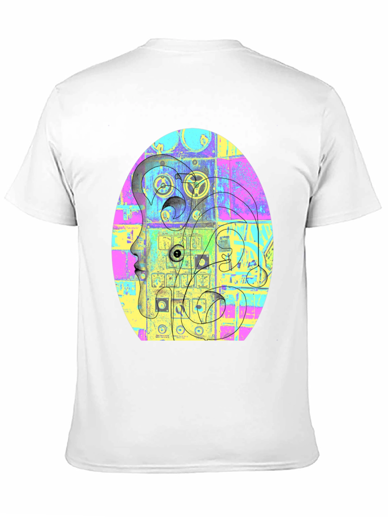 Abstract Face Graphic Tee - Unique Style