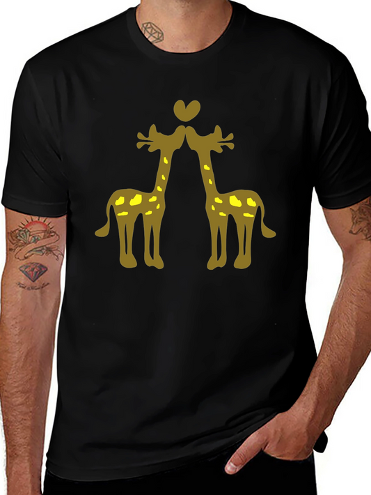 Giraffe Love Black Tee