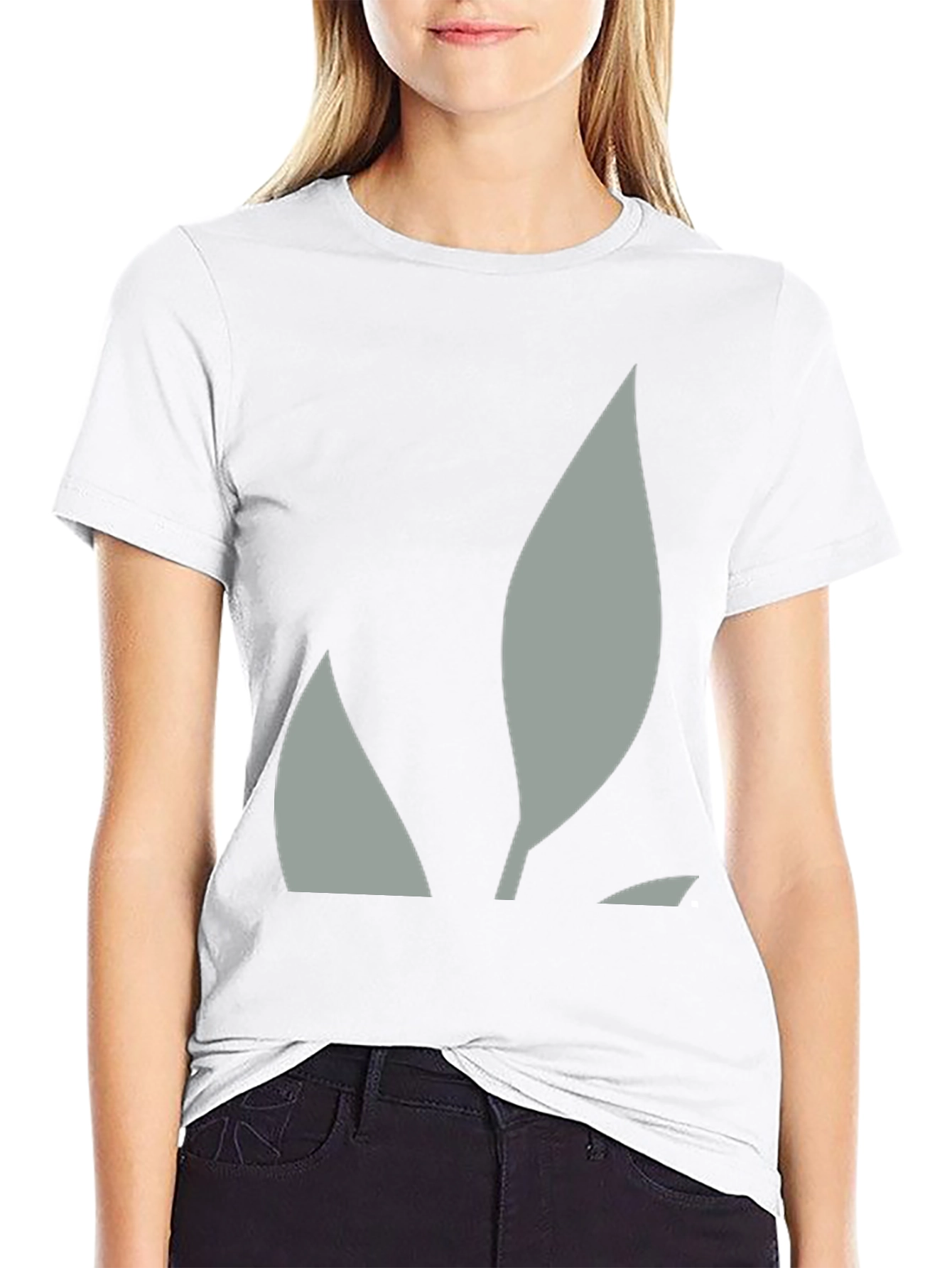 Abstract Leaf Graphic Black Tee