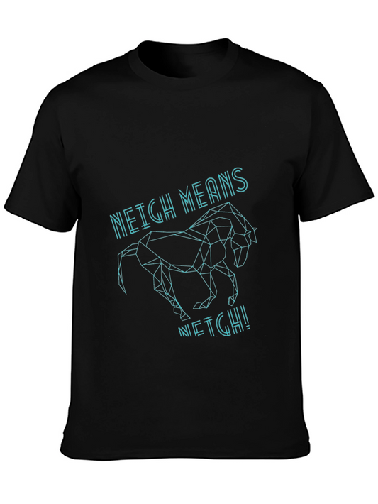 Geometric Horse T-Shirt - Neight Means Neigh!