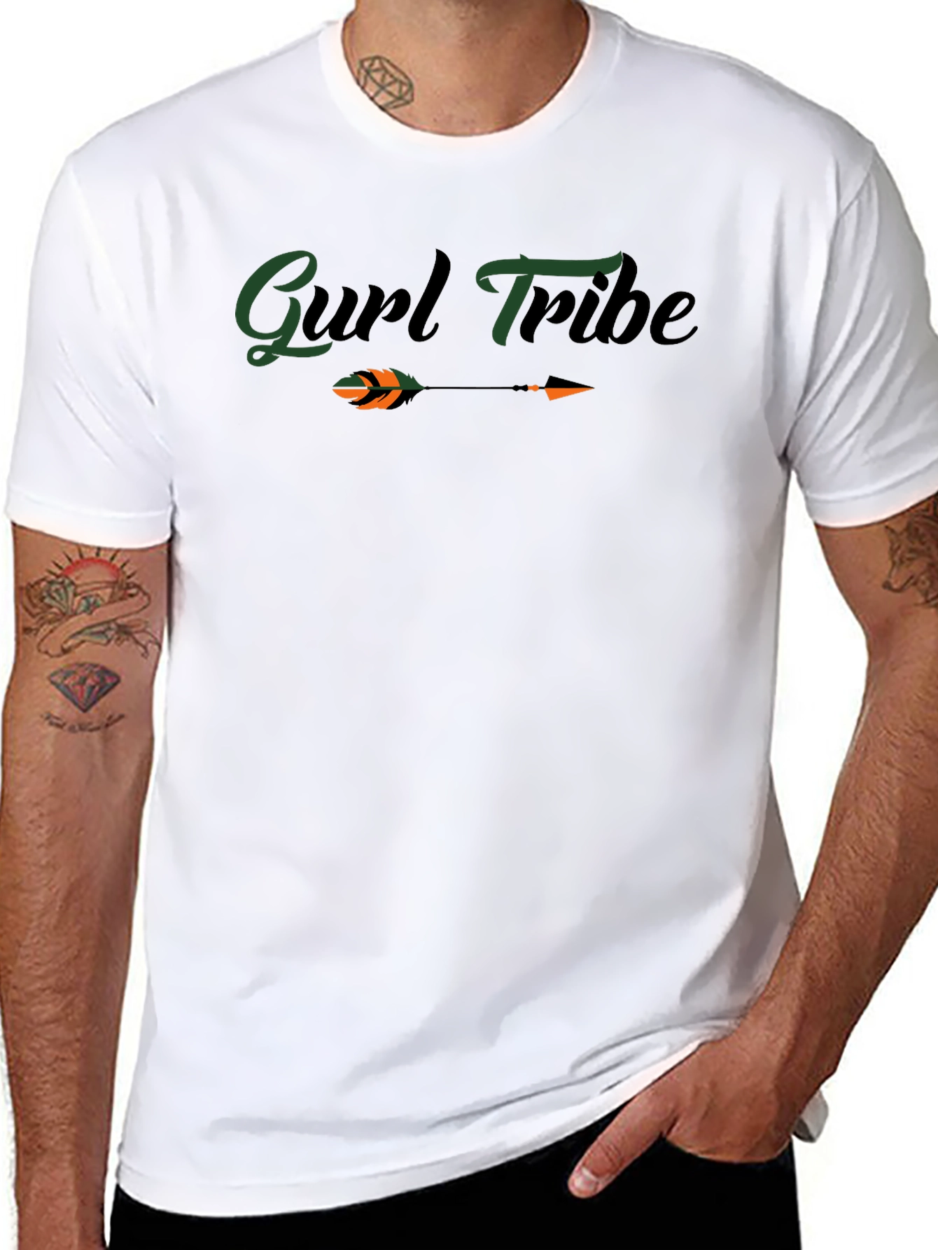 Gurl Tribe Arrow Graphic T-Shirt - Black