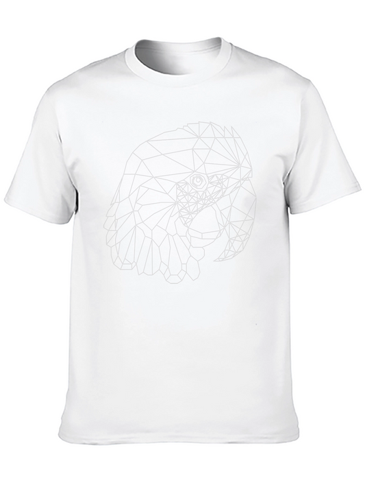 Geometric Parrot T-Shirt - Black