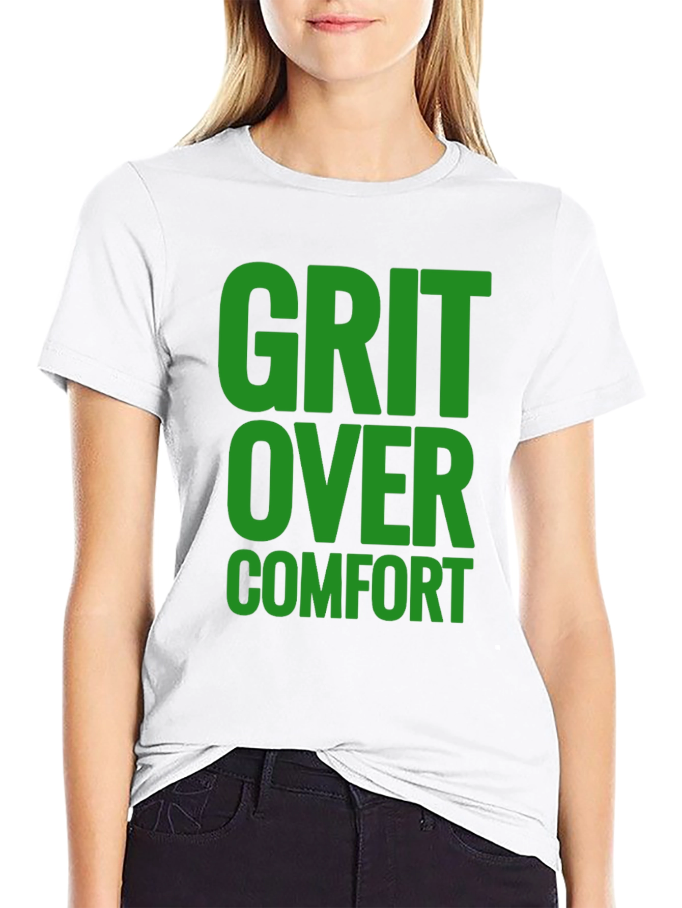 Grit Over Comfort Graphic T-Shirt - Motivational Design
