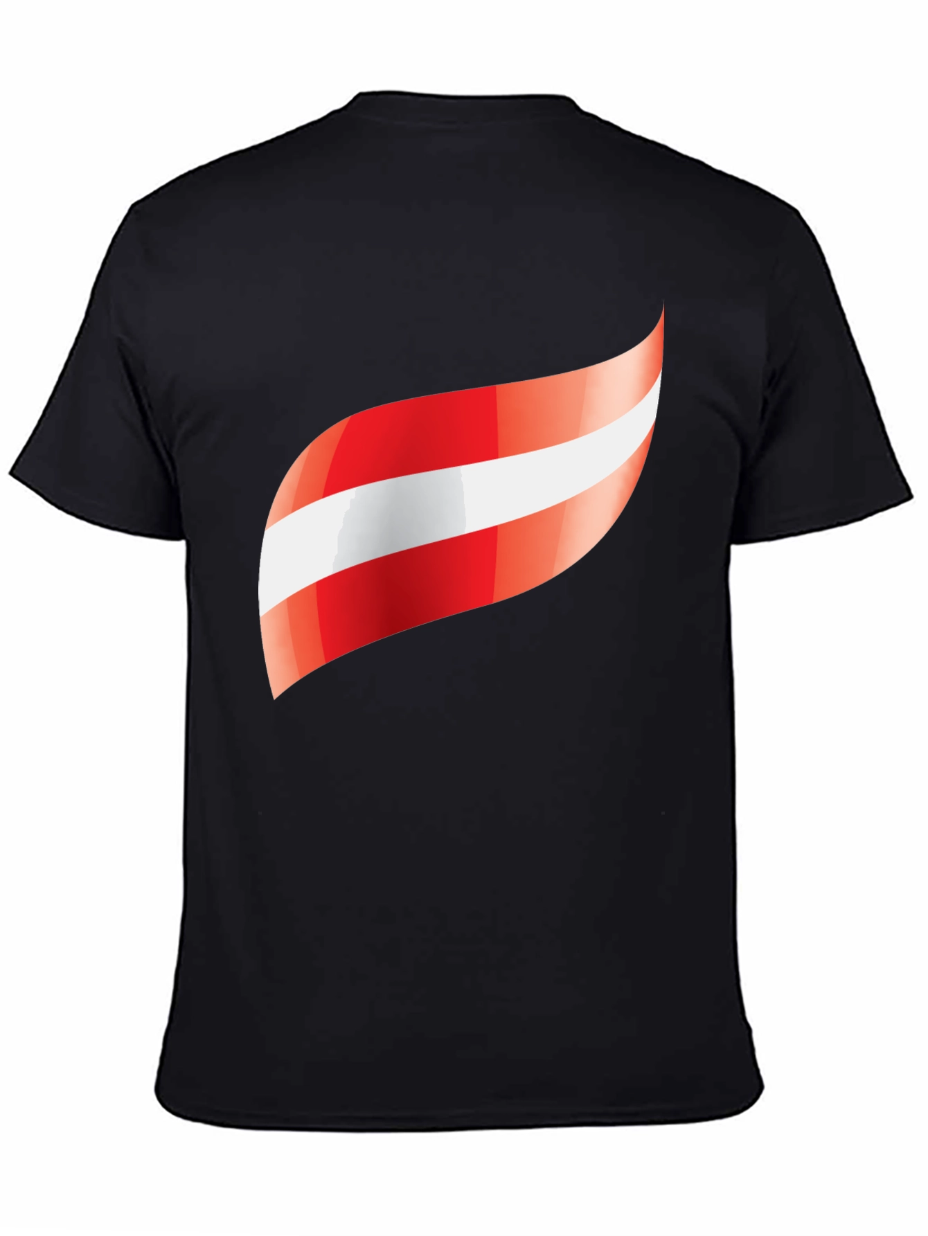 Austria Flag Graphic Black T-Shirt