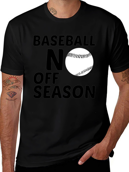 Baseball No Off Season Black T-Shirt