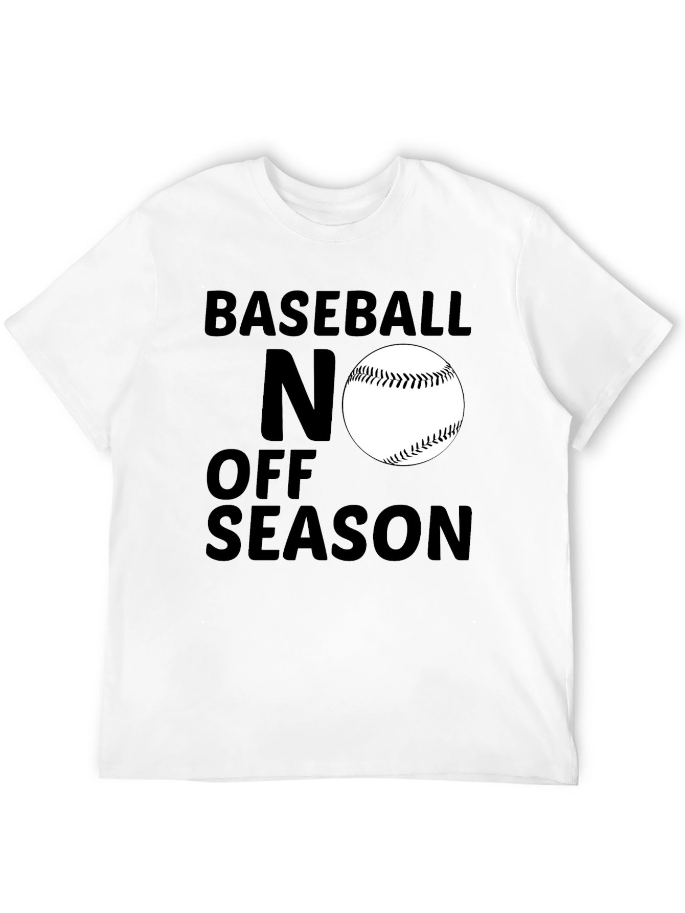 Baseball No Off Season Black T-Shirt