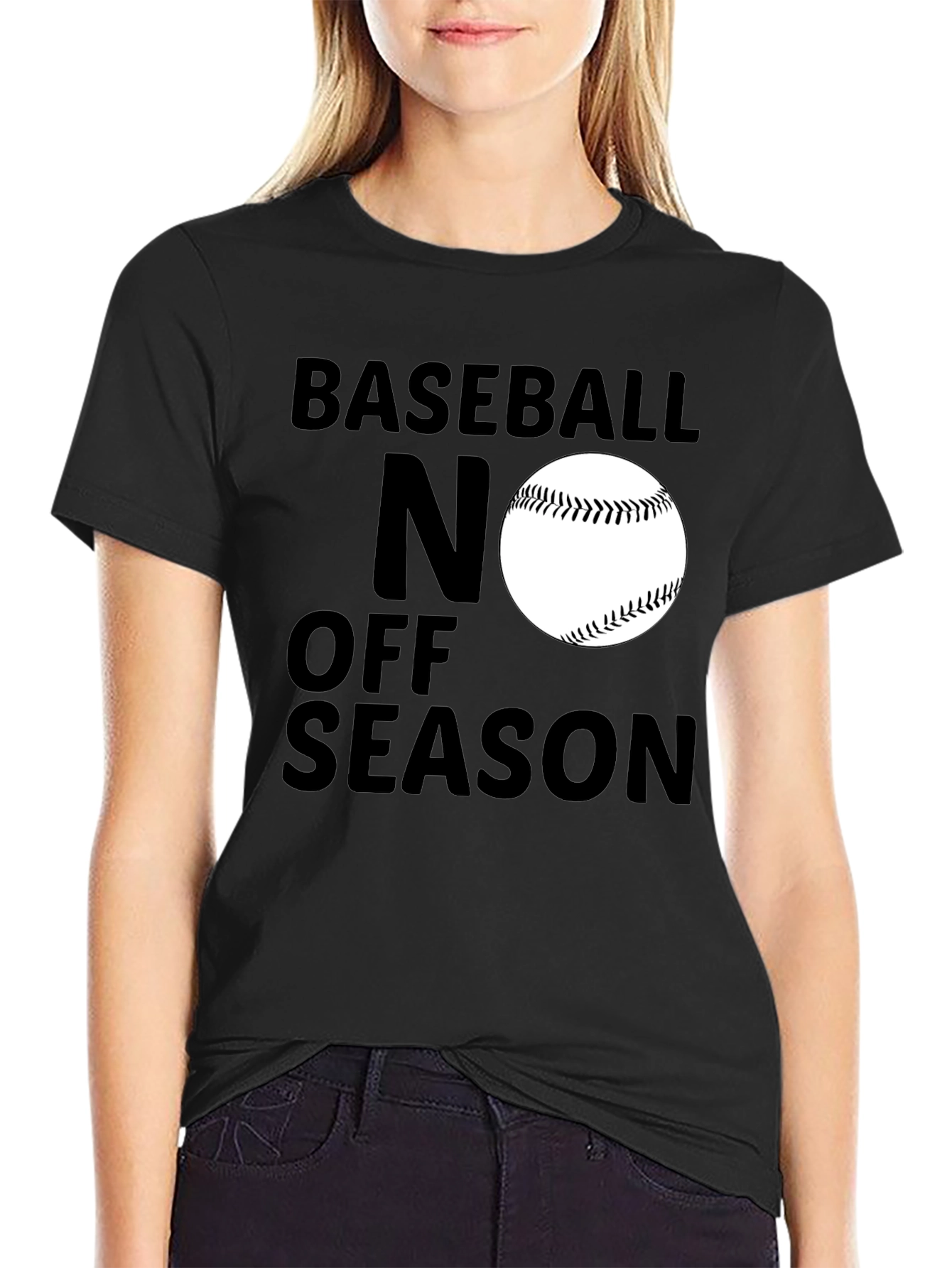 Baseball No Off Season Black T-Shirt