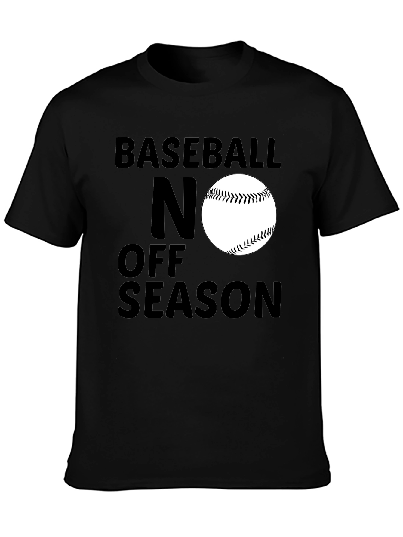 Baseball No Off Season Black T-Shirt