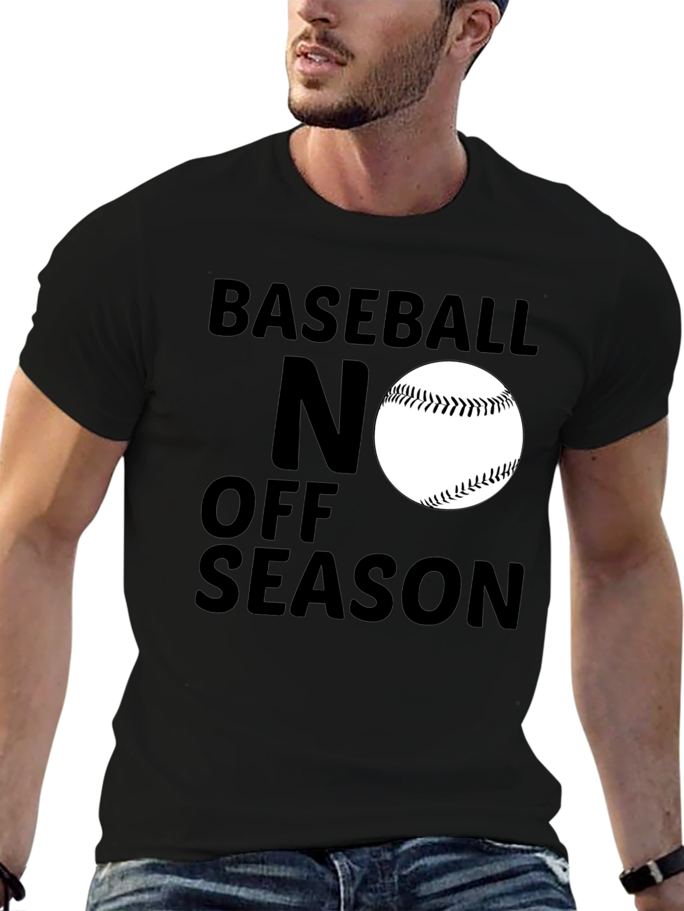 Baseball No Off Season Black T-Shirt