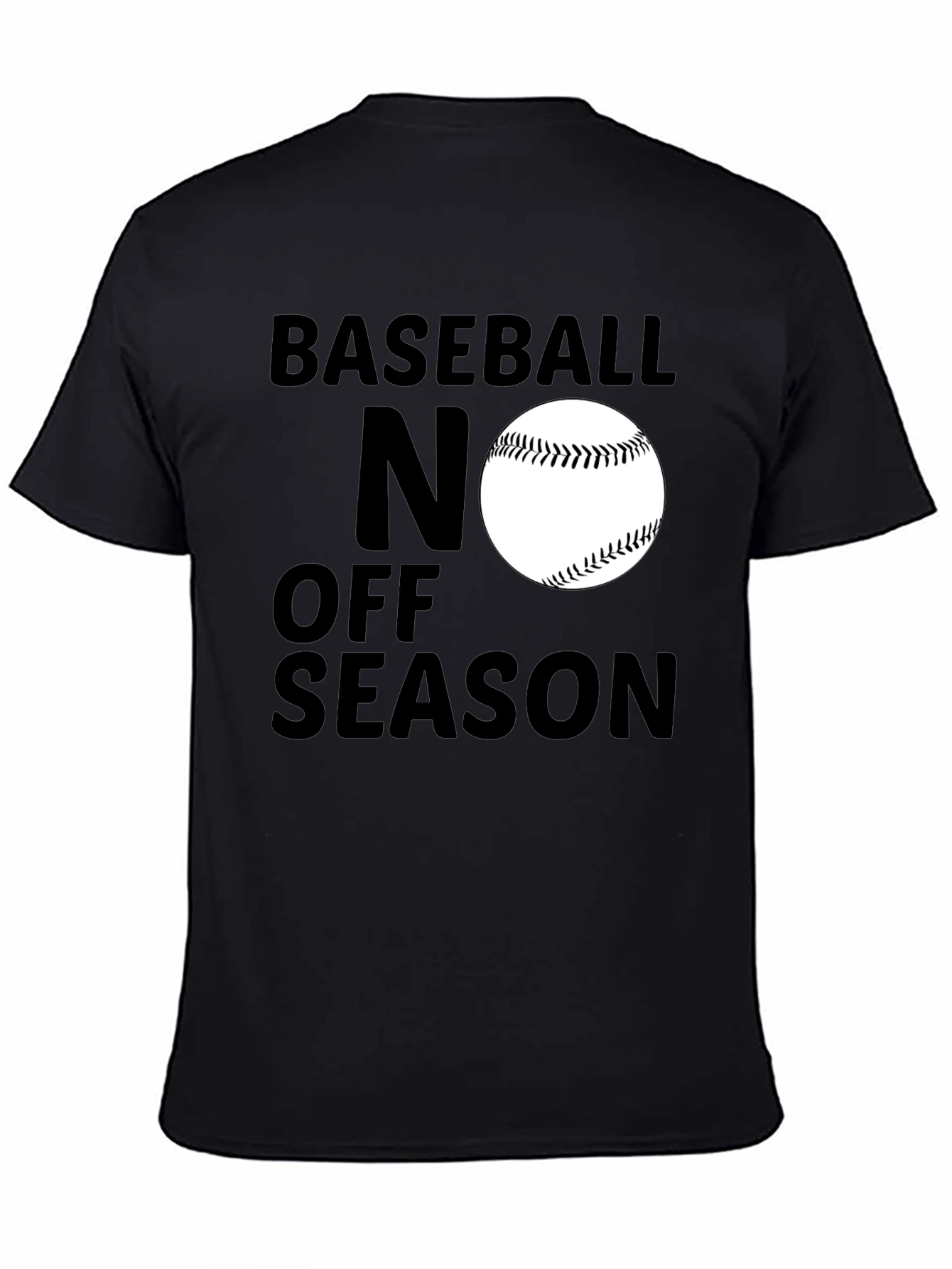 Baseball No Off Season Black T-Shirt