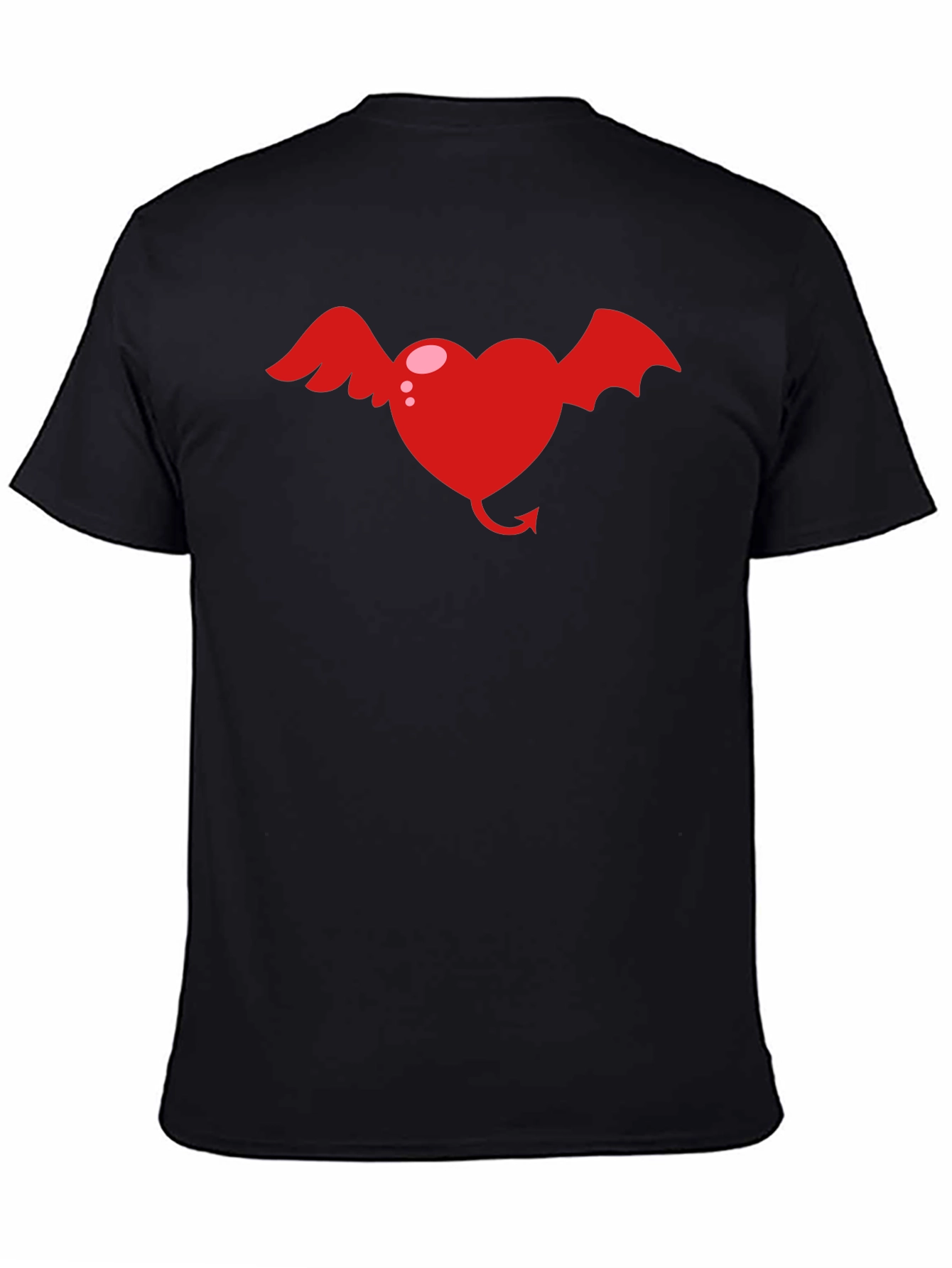 Heart with Wings Graphic Tee - Black