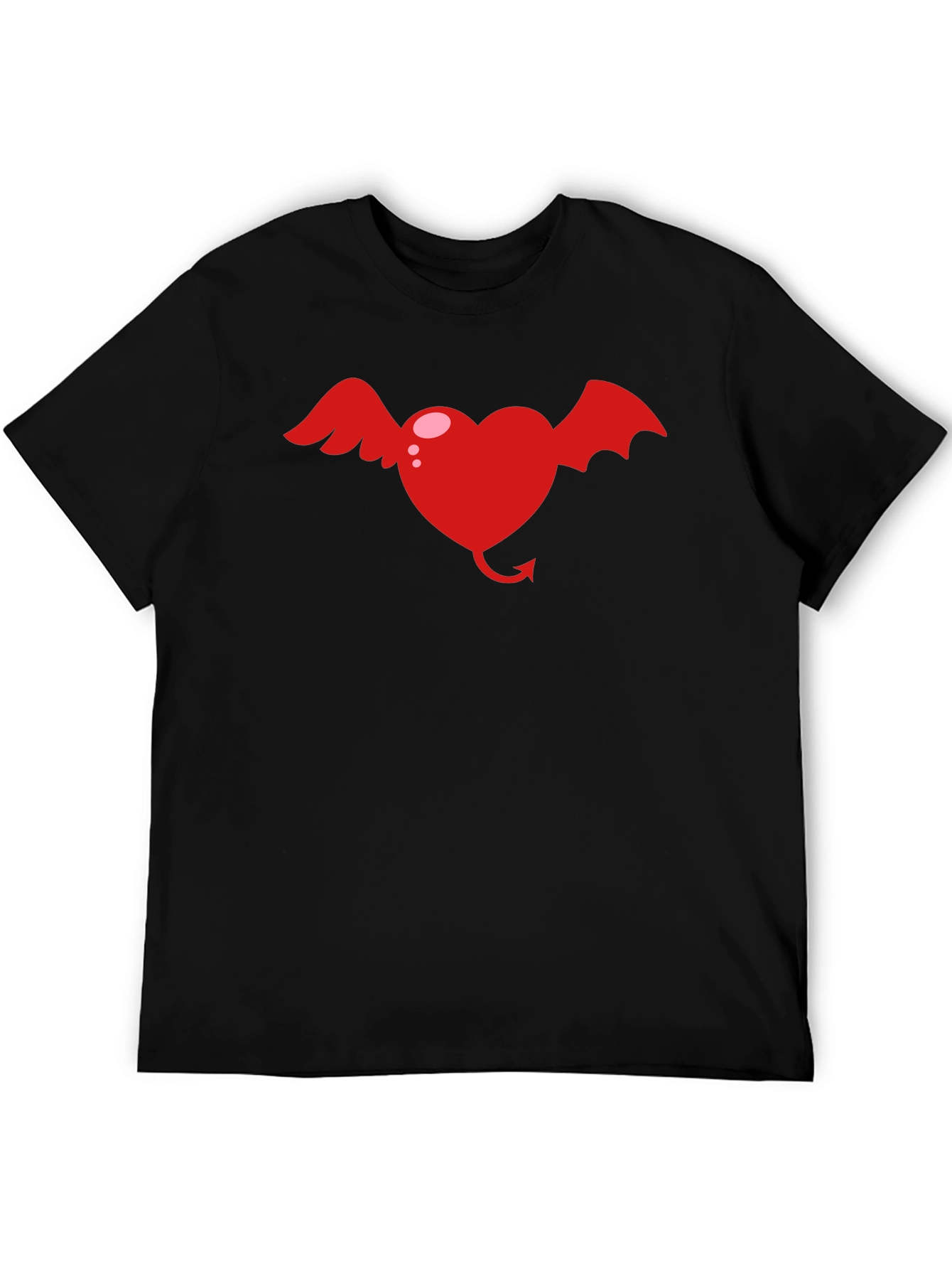 Heart with Wings Graphic Tee - Black