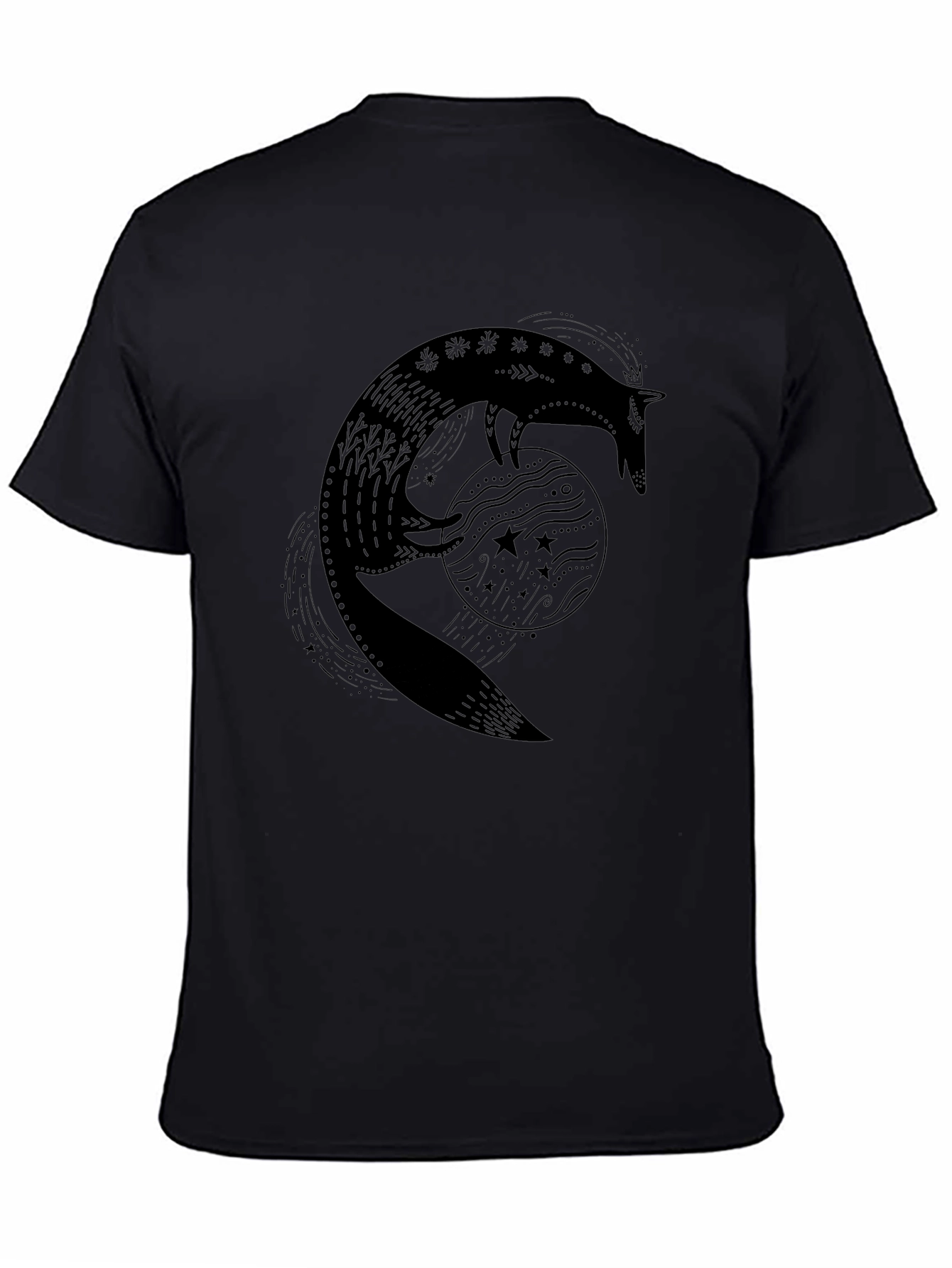 Black Fox & Moon Graphic Tee