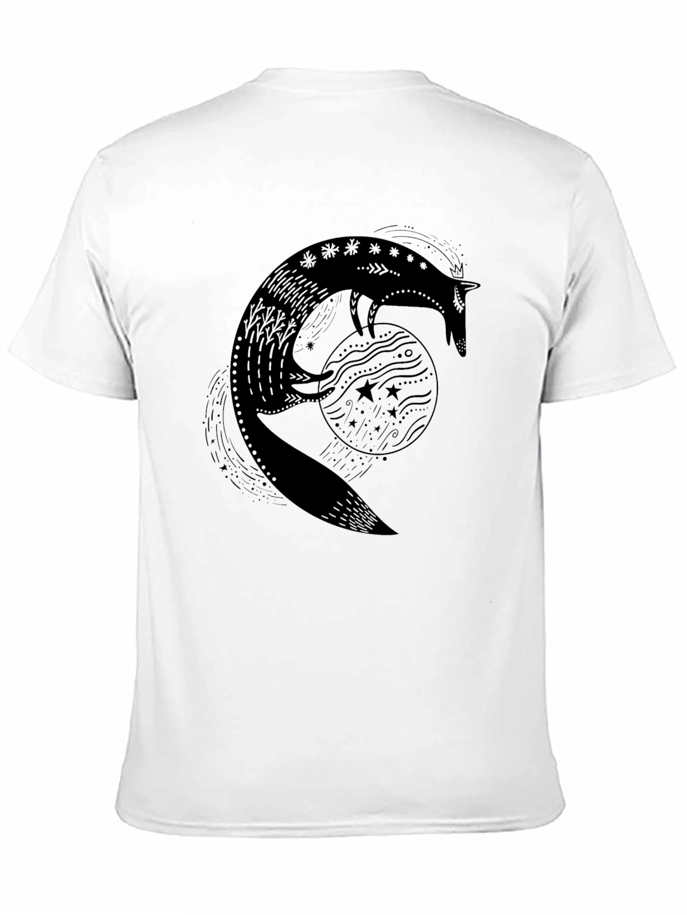 Black Fox & Moon Graphic Tee
