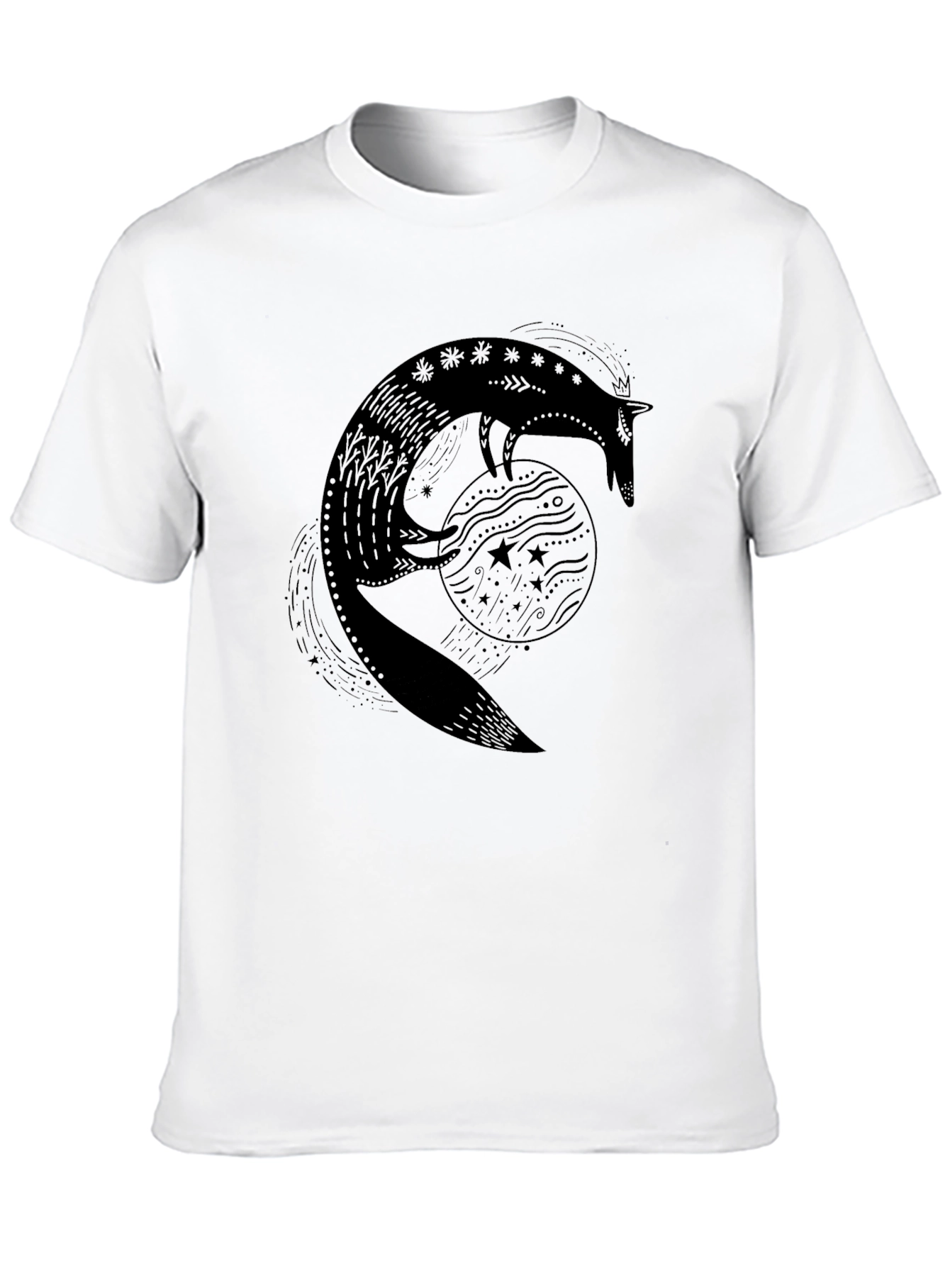 Black Fox & Moon Graphic Tee