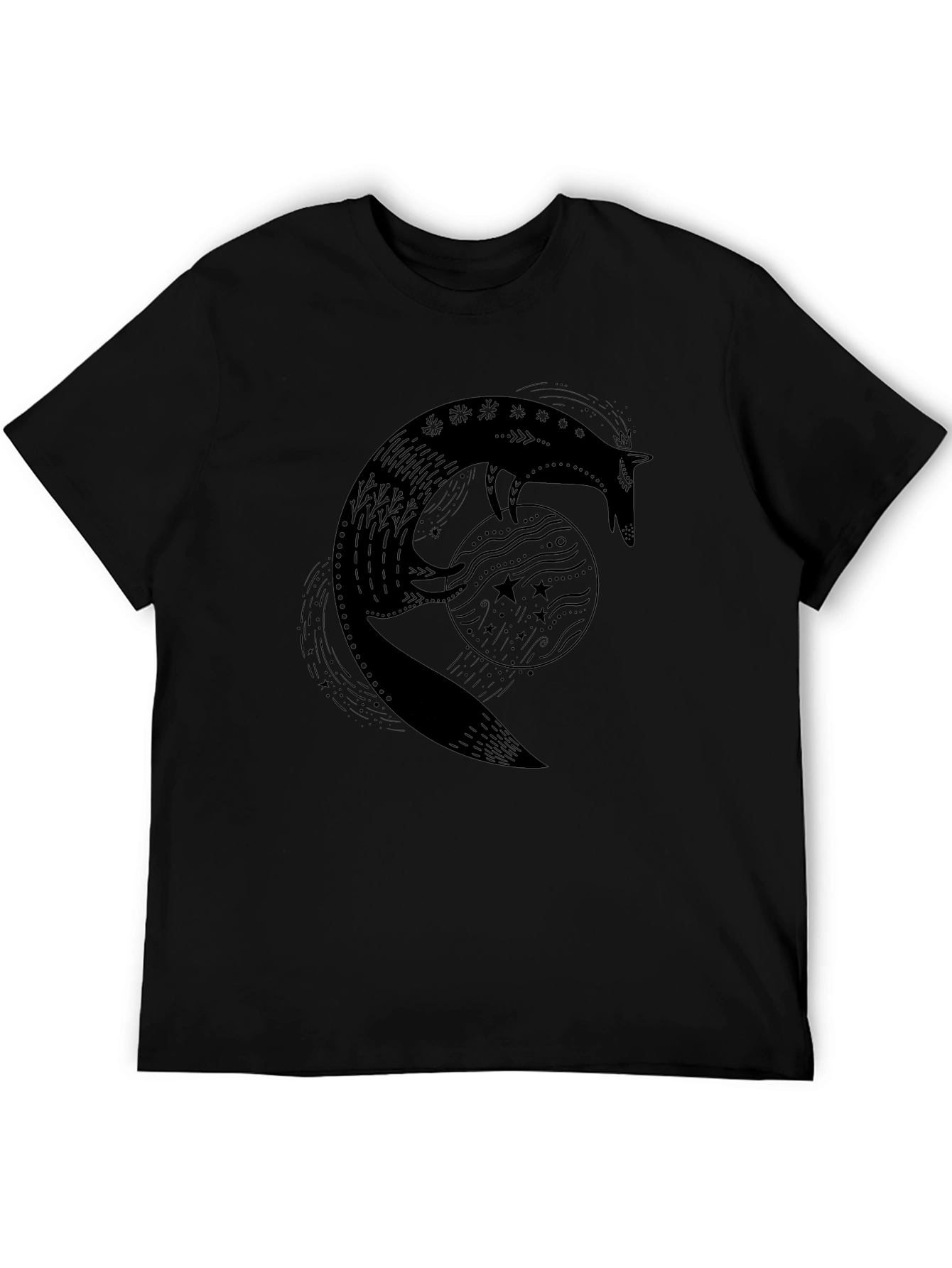 Black Fox & Moon Graphic Tee