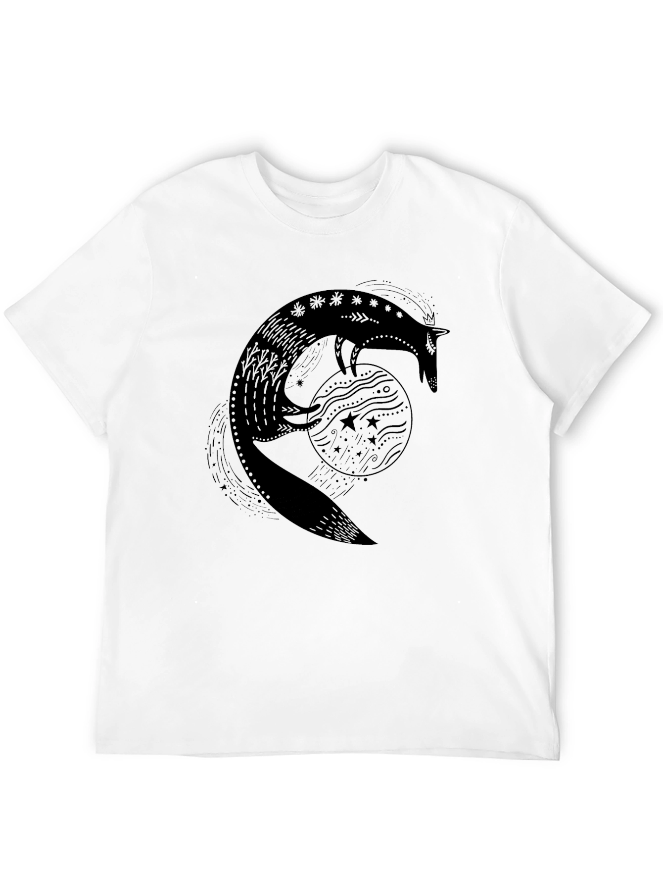 Black Fox & Moon Graphic Tee
