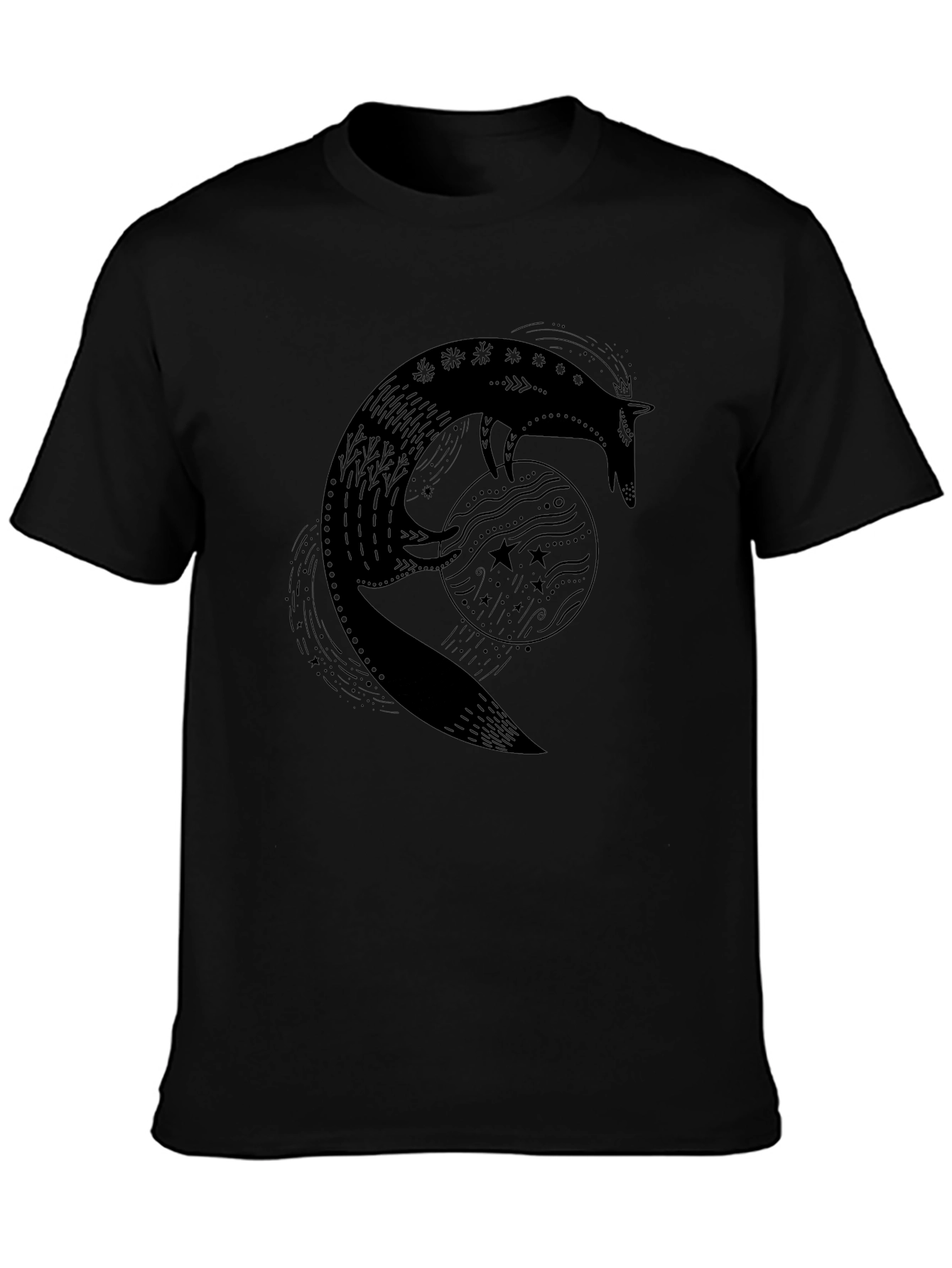 Black Fox & Moon Graphic Tee